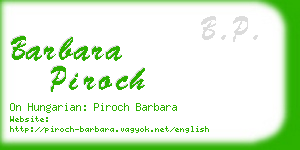 barbara piroch business card